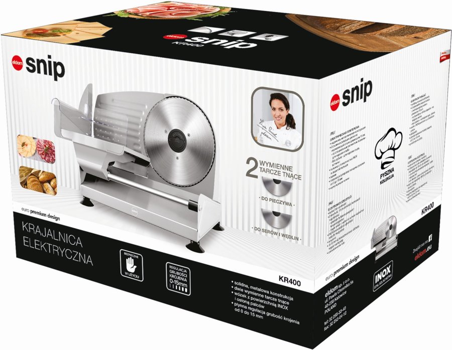 ELDOM Slicer SNIP, metal, 2 knive, effekt 150 W #16