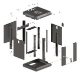 Lanberg WF11-3306-10B stativ 6U Vgmonteret stativ Sort #8