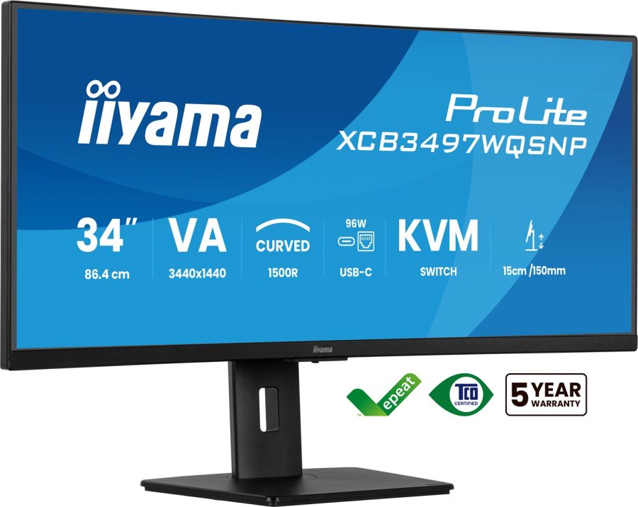 iiyama ProLite XCB3497WQSNP-B1 computerskrm 86,4 cm (34