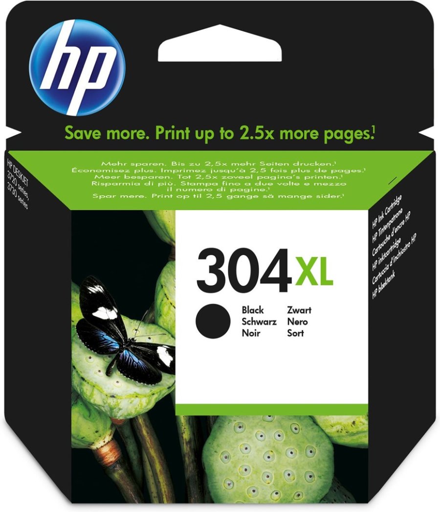 HP Original 304XL-blkpatron, sort #1