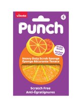 Vileda Punch skuresvamp, kraftig, orange, 1 stk. #2