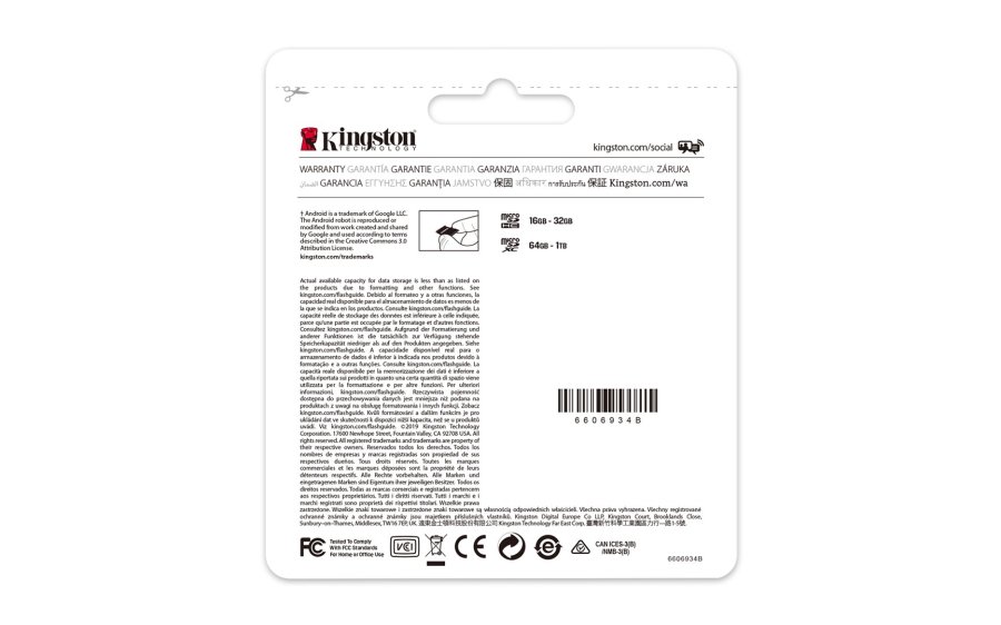 Kingston Technology 256 GB micSDXC Canvas Select Plus 100R A1 C10-kort + ADP #16