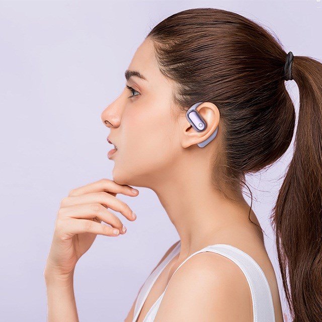 Hoco EA6 Trdlst headset med bne rer Forbindelse/musik Bluetooth Lilla #3