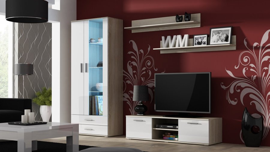 Cama SOHORTV140DS/BI TV stativ & underholdningscenter 1 hylder #3