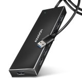 Axagon HUE-F7A 7x USB 3.2 Gen 1 ALU FLAT hub micro power IN 1m USB-A USB 3.2 Gen 1 (3.1 Gen 1) Type-A 5000 Mbit/s Sort #1