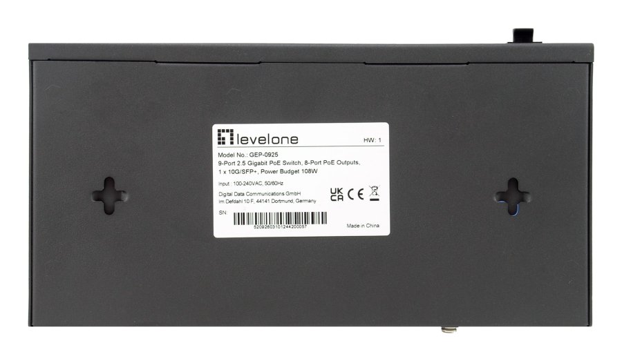 LevelOne GEP-0925 netv�rksswitch Ikke administreret 2.5G Ethernet (100/1000/2500) Str�m over Ethernet (PoE) Sort #6