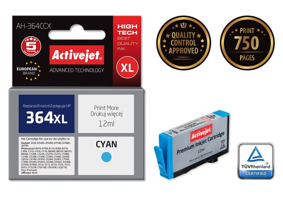 Activejet AH-364CCX Ink (erstatning HP 364XL CB323EE; Premium; 12 ml; bl) #2