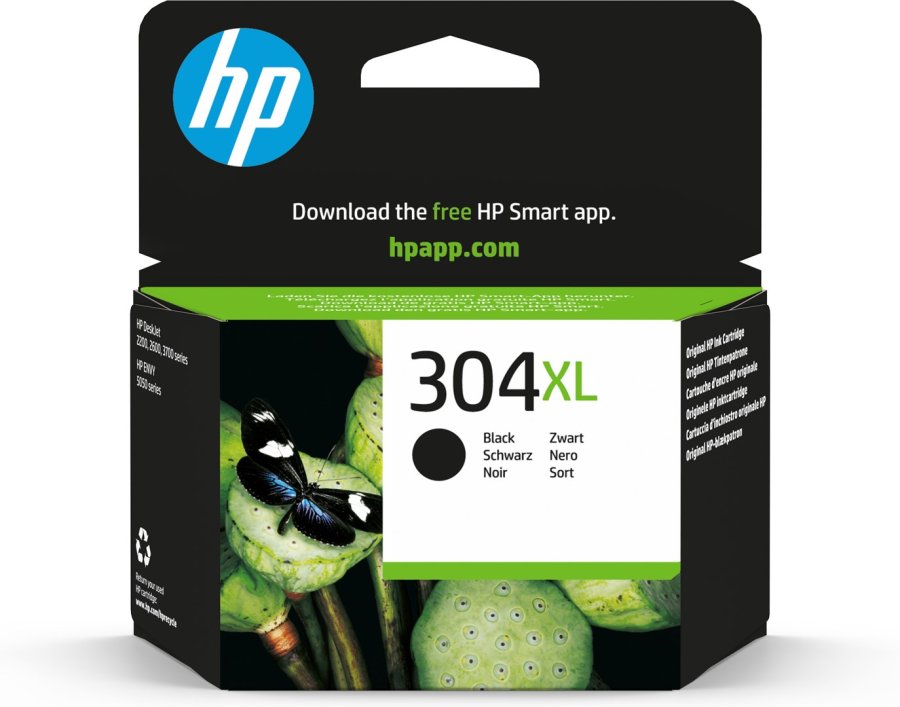HP Original 304XL-blkpatron, sort #1