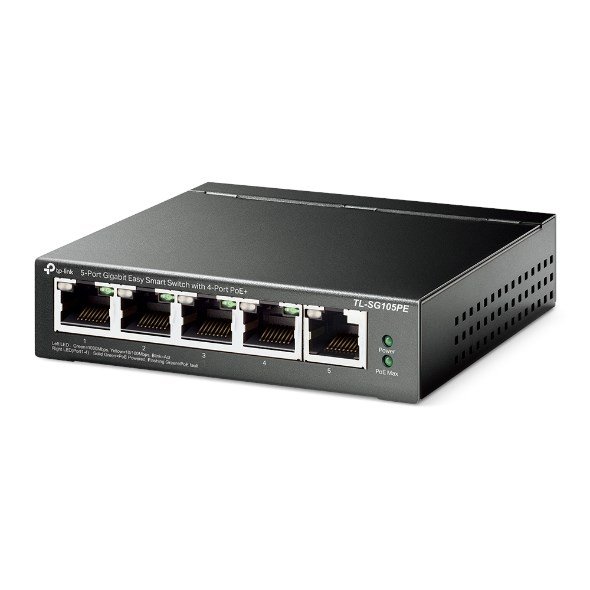 TP-Link TL-SG105PE netv�rksswitch Administreret L2 Gigabit Ethernet (10/100/1000) Str�m over Ethernet (PoE) Sort #2