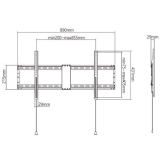 Gembird WM-90F-01 tv-beslag 2,29 m (90