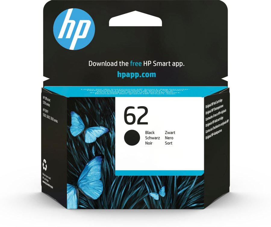 HP Original 62-blkpatron, sort #1