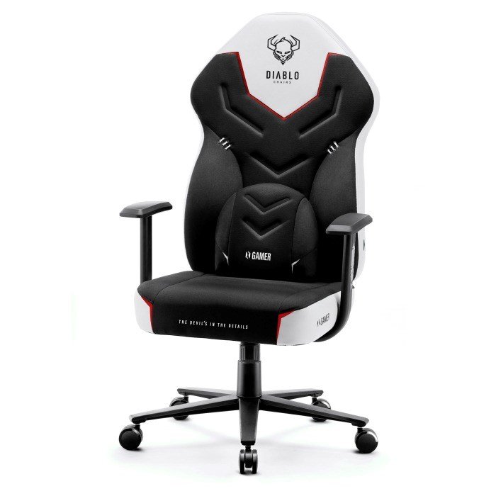 Diablo X-GAMER 2.0 Normal Gaming-stol Sort, hvid #3