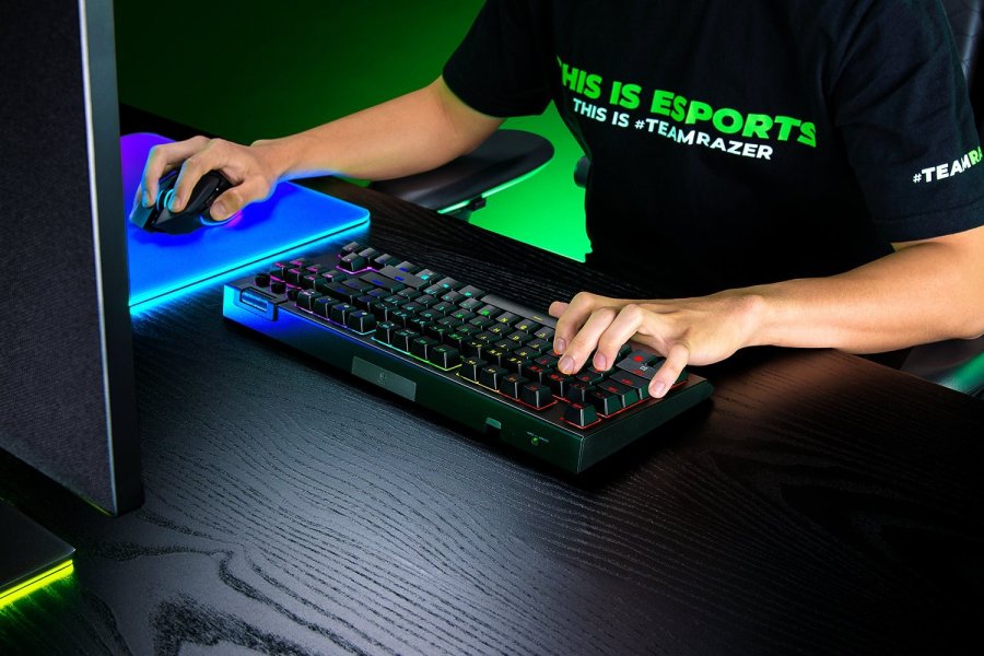 Razer BlackWidow V4 Tenkeyless HyperSpeed tastatur Spil USB + RF Wireless + Bluetooth QWERTY US International Sort #3