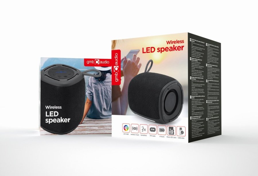 Bluetooth-hjttaler GEMBIRD SPK-BT-LED-03-BK Sort 5 W #8