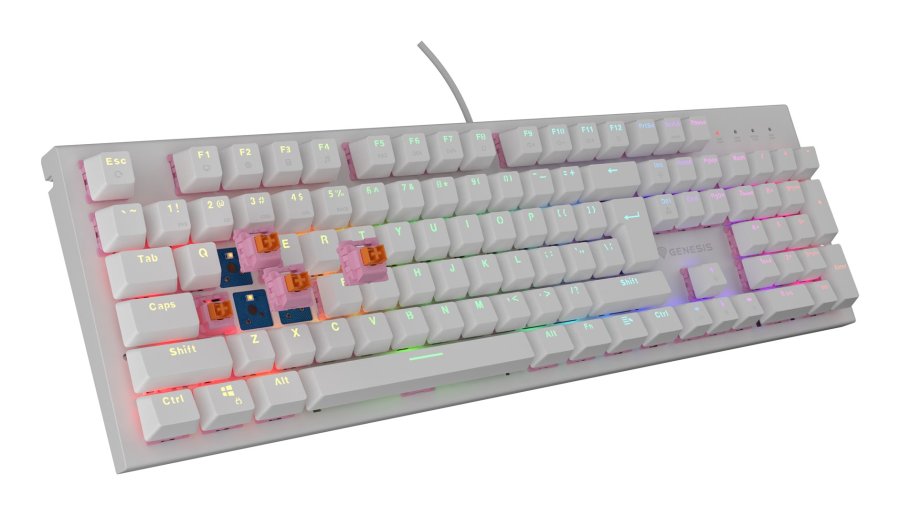 GENESIS Thor 303 tastatur Spil USB QWERTY US engelsk Hvid #8