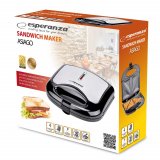 Esperanza ASIAGO sandwichtoaster 1000 W Sort, Hvid #6