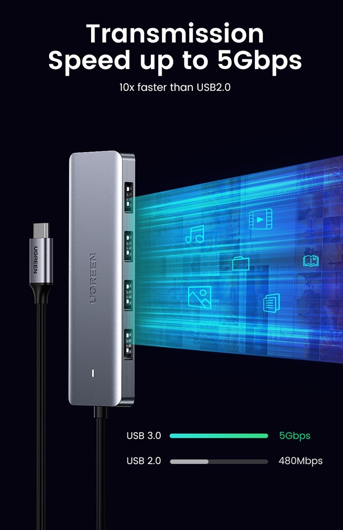 Ugreen 70336 interface hub USB 3.2 Gen 1 (3.1 Gen 1) Type-C 5000 Mbit/s #7