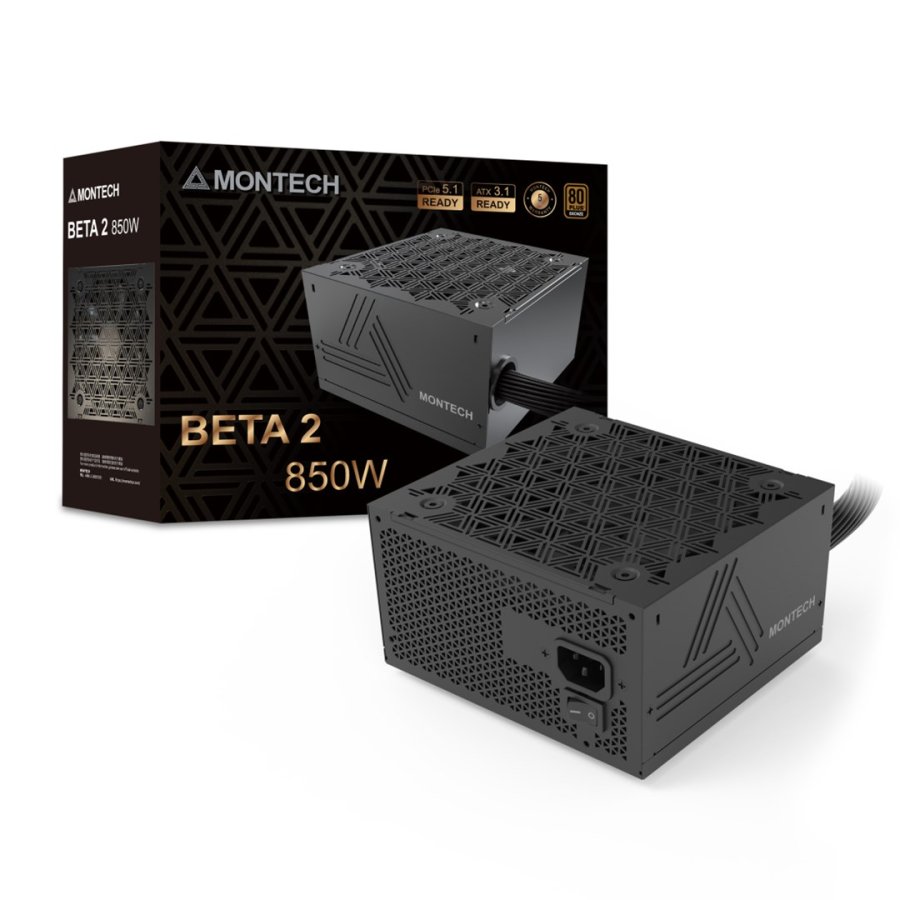 Montech BETA 2 enhed til str�mforsyning 850 W 20+4 pin ATX ATX Sort #1