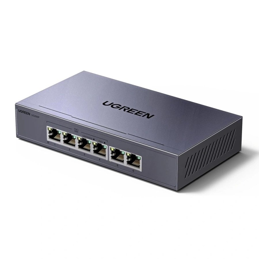 Ugreen ethernet-switch 6 porte 1 Gb/s med PoE - gr� #1