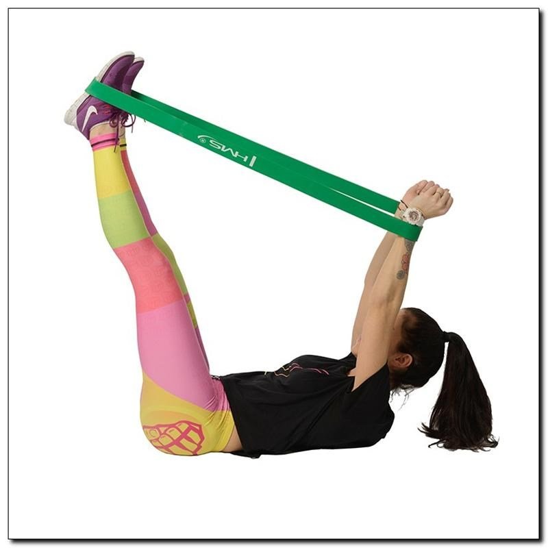 HMS Fitness GU05 SET motionsbnd Gummi Sort, Lilla, Rd, Gul #9