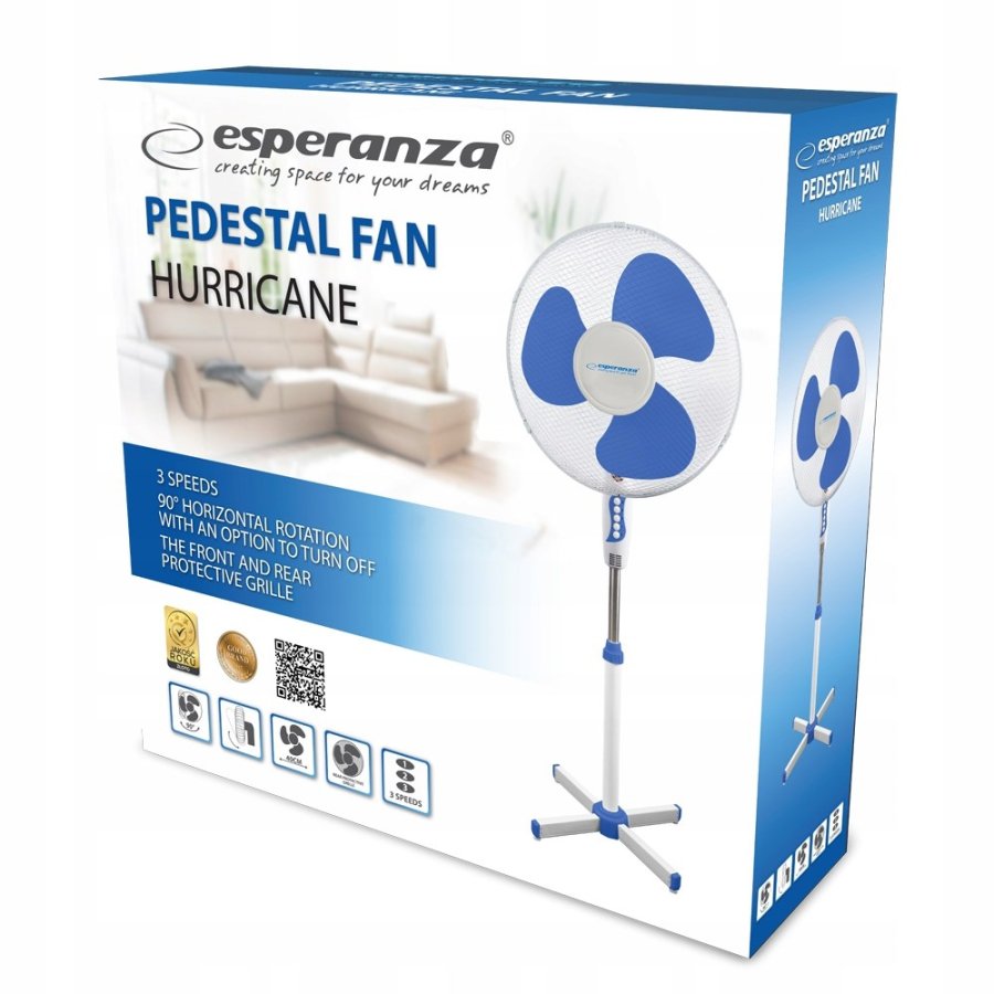 Esperanza EHF001WB ventilator Bl, Hvid #4