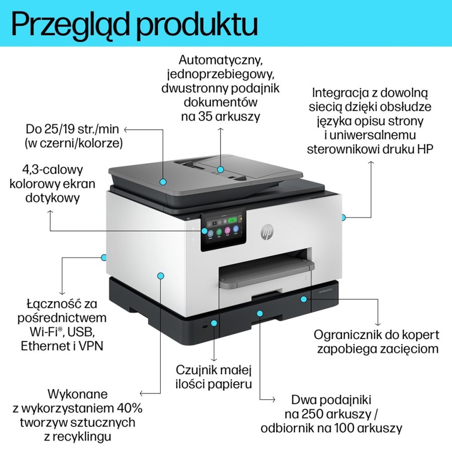 HP OfficeJet Pro 9130b multifunktionsmaskine #18