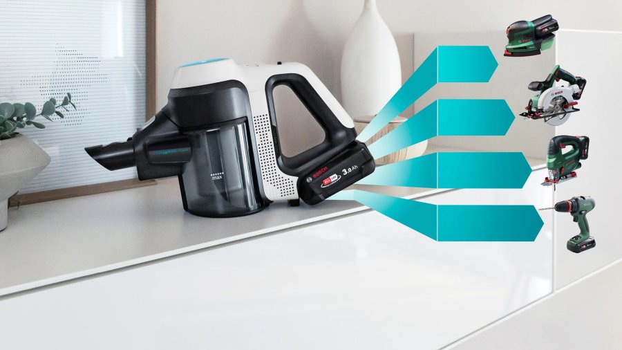 Bosch BCS71HYG4 Ledningsfri 2-i-1-stvsuger, stvsugning og mopping Unlimited 7 ProHygienic Aqua White #43