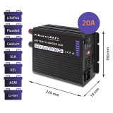Qoltec 51959 Smart Monolith oplader til LiFePO4 AGM GEL SLA batterier | 20A | 12V #4