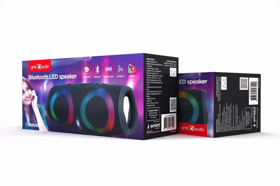 Brbare Bluetooth-hjttalere GEMBIRD SPK-BT-LED-02 #10