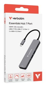 Verbatim 32158 interface hub USB 3.2 Gen 1 (3.1 Gen 1) Type-C 5000 Mbit/s Gr #3