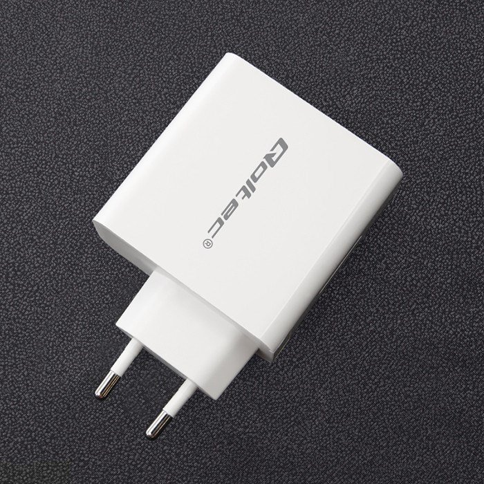 Qoltec 51715 Oplader | 63W | 5-20V | 1,5-3A | USB type C PD | USB QC 3.0 | hvid #3