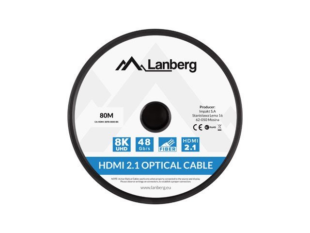 Lanberg CA-HDMI-30FB-0800-BK HDMI-kabel 80 m HDMI Type A (Standard) Sort #5