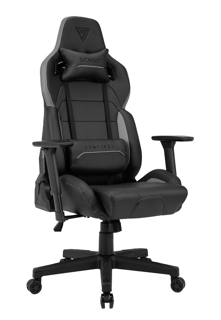 SENSE7 Sentinel PC gamingstol Polstret s�de Sort, Gr� #3