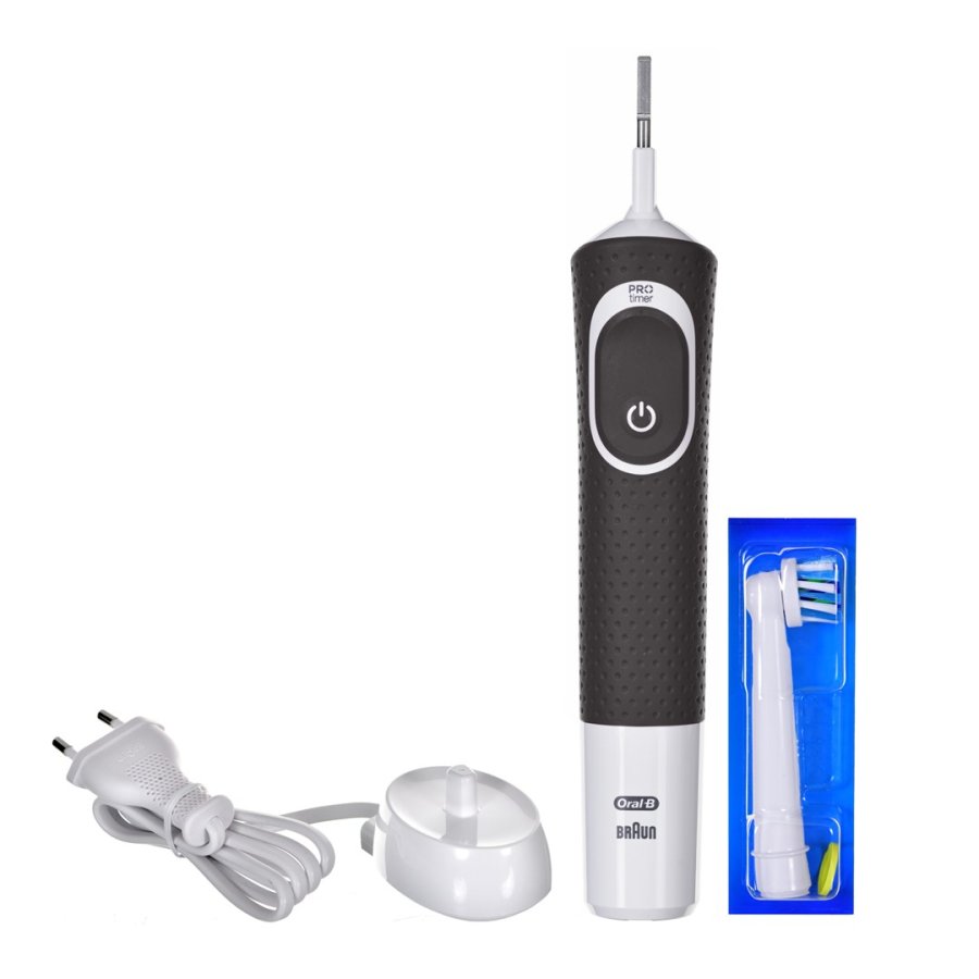 Oral-B Vitality 100 Cross Action Voksen Roterende, pulserende tandbrste Sort, Hvid #1