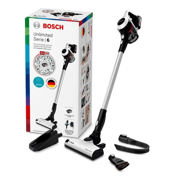 Bosch Serie 6 BCS61113 stav stvsuger & elektrisk kost 2-i-1 stangstvsuger Batteri Dry Posels Hvid #19
