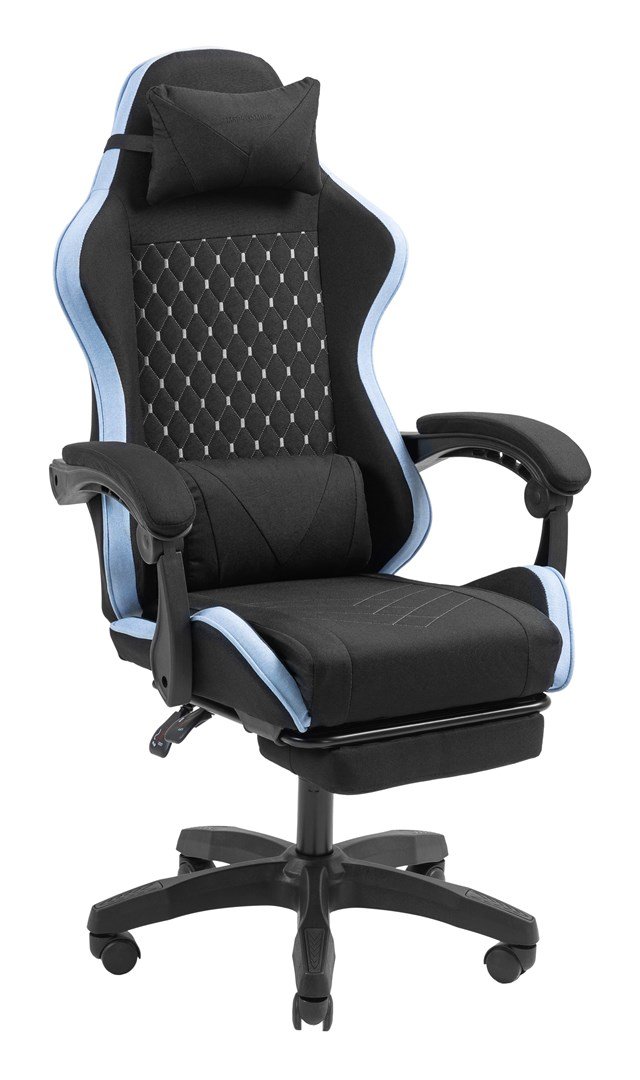 Mars Gaming MGC-X Fabric PC gamingstol Polstret s�de Sort, Bl� #4