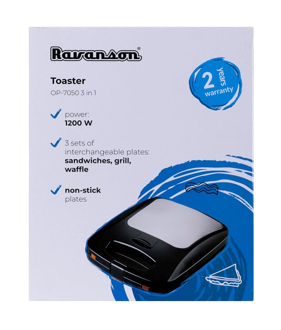 Ravanson OP-7050 Sort, slv 1200 W #2