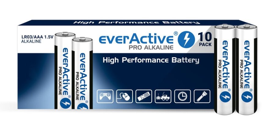 Alkaline-batterier everActive Pro Alkaline LR03 AAA - pose med 10 stk. #1