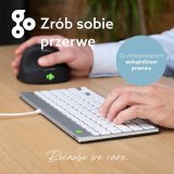 R-Go Tools Ergonomisch toetsenbord R-Go Compact Break, compact toetsenbord met pauzesoftware, QWERTZ (DE), bedraad, wit #11