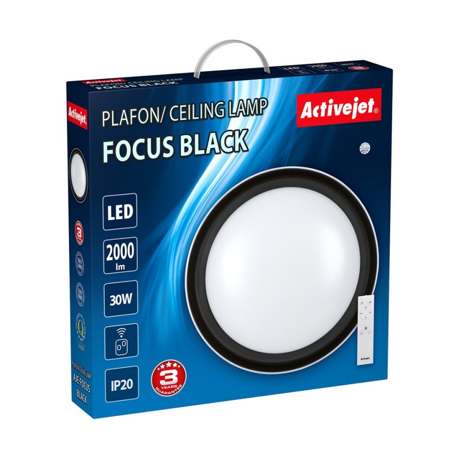Activejet Plafon LED AJE-FOCUS Black + pilot loftbelysning Sort Ikke-udskiftelig p�re(r) G #3