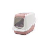 SAVIC Nestor Hvid-Rosa - Lukket kattebakke - 56x39x38,5 cm - 1 stk #1