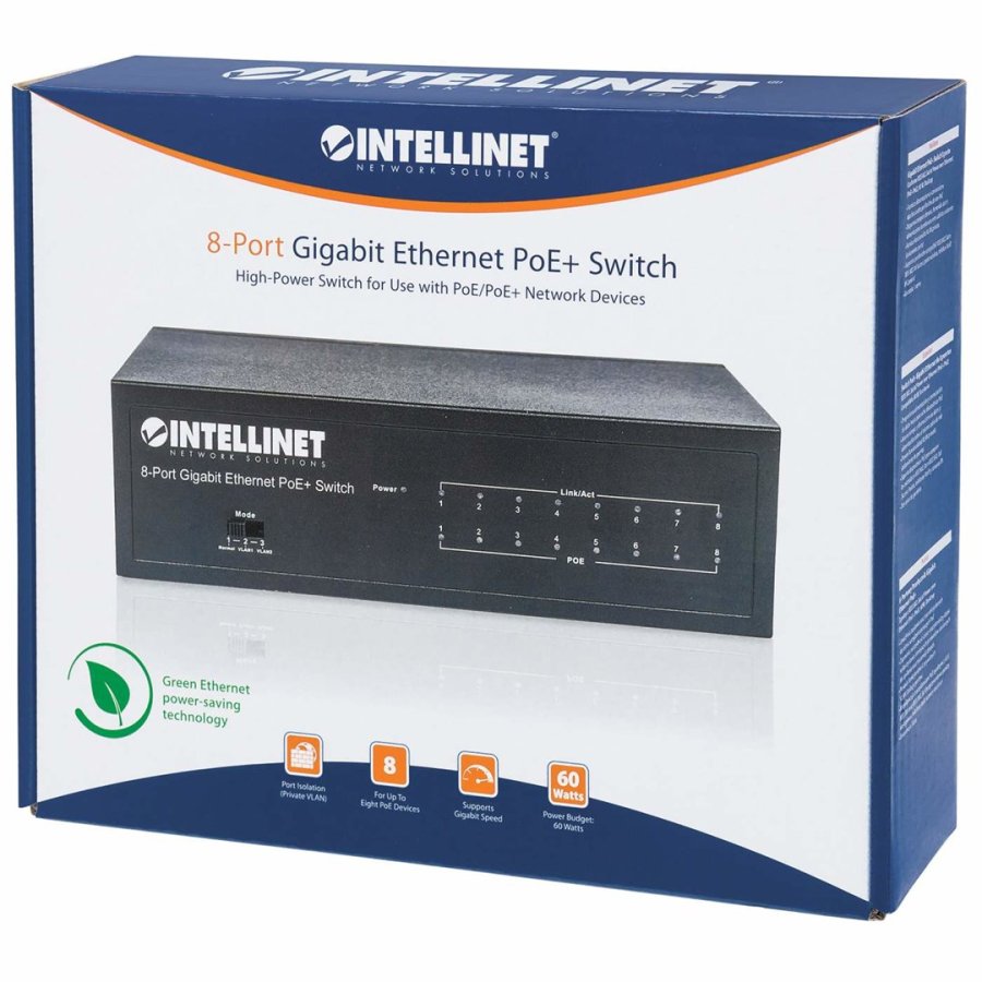 Intellinet 561204 netvrksswitch Administreret Gigabit Ethernet (10/100/1000) Strm over Ethernet (PoE) Sort #7