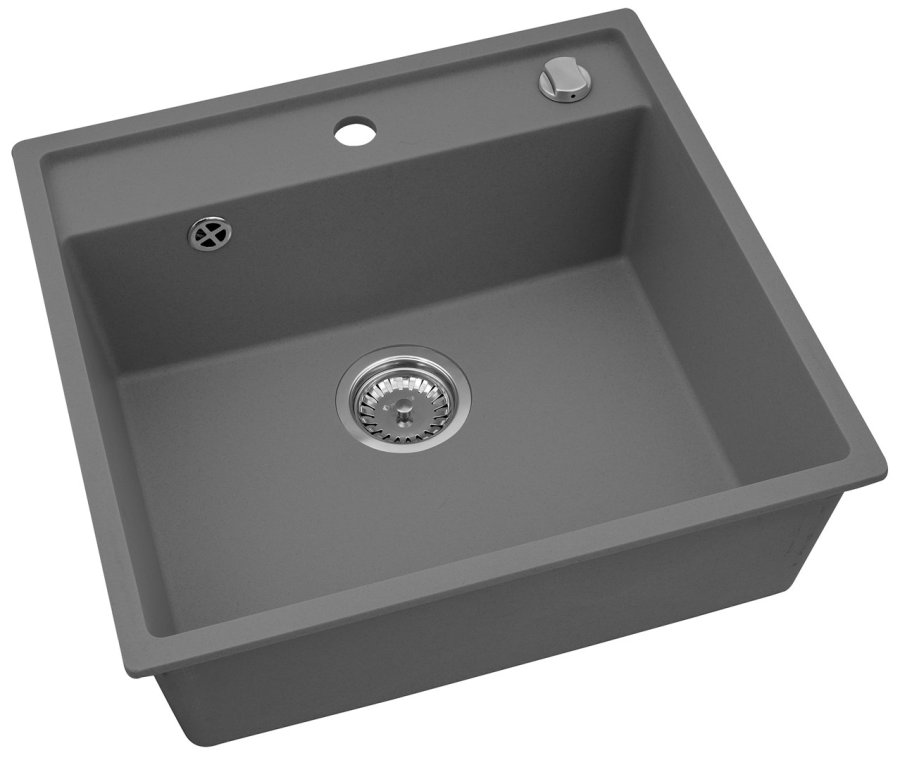 The sink PYRAMIS CAMEA 53x50 1B gray concrete #4