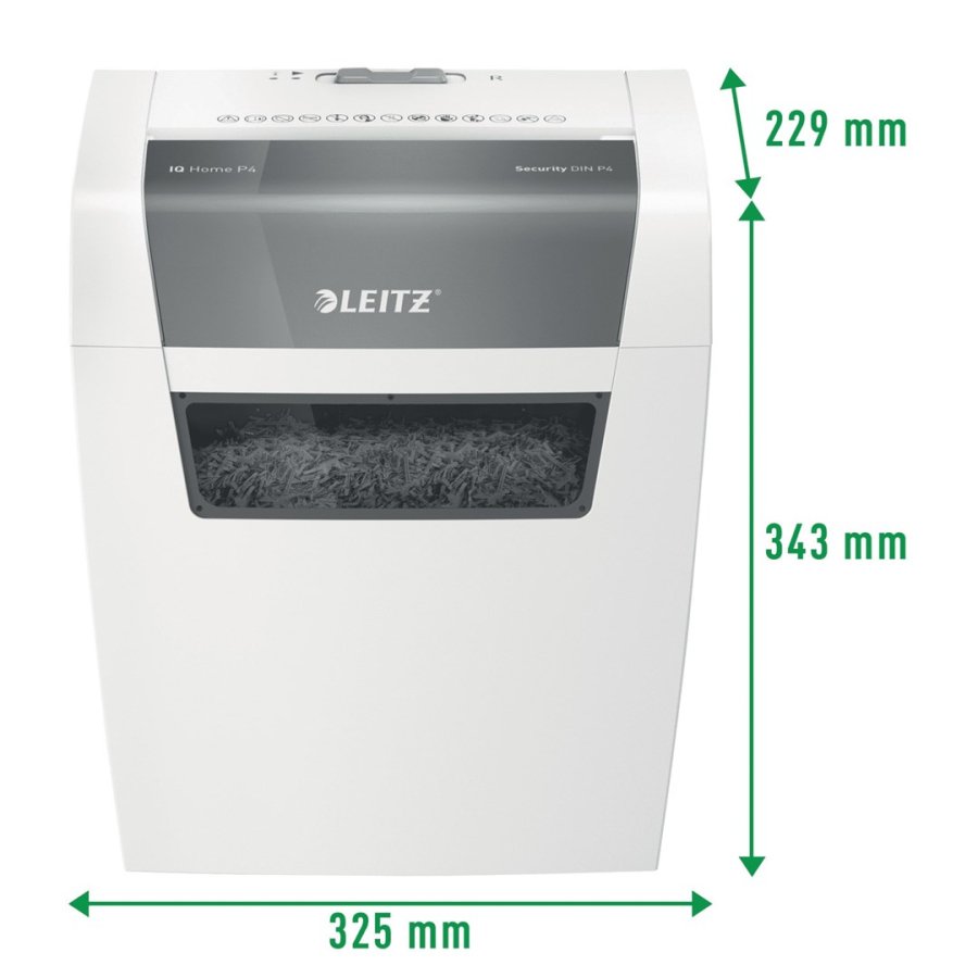 Leitz IQ Home Shredder, P4, 6 ark, 15 l beholder #8
