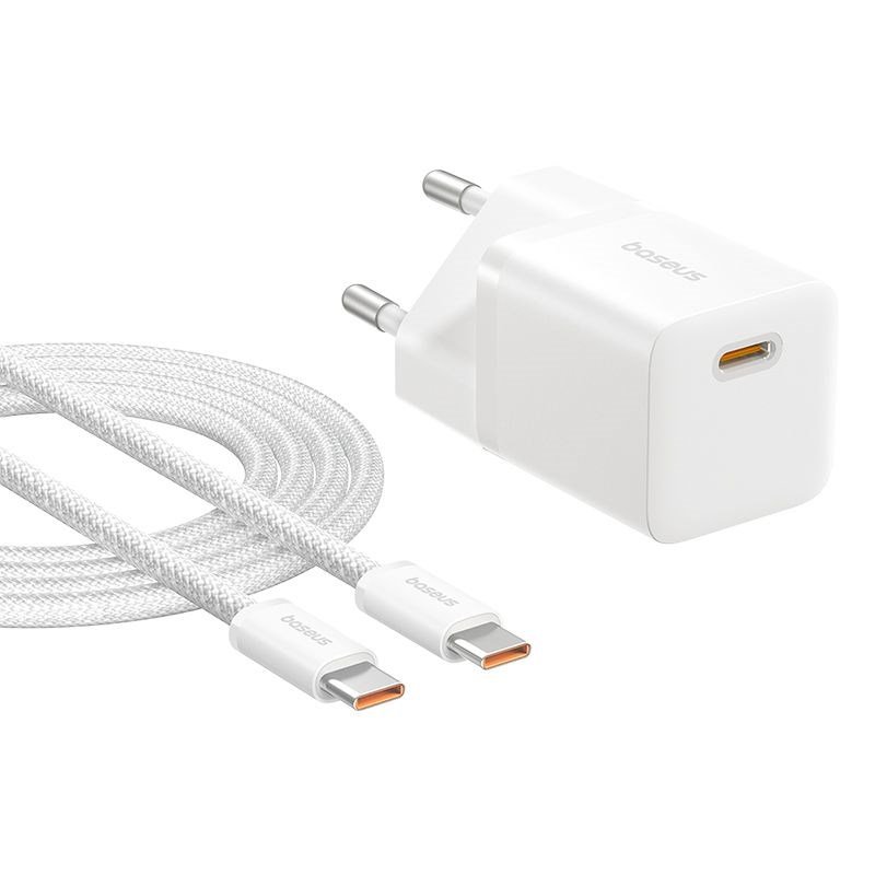 Baseus P10110909213-01 USB-C GaN5 mini 25W netoplader Hvid #1