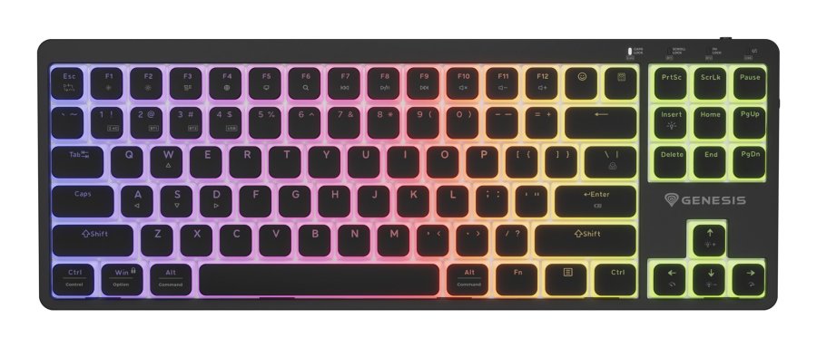 GENESIS Thor 430 TKL Wireless tastatur Spil USB + RF Wireless + Bluetooth QWERTY US engelsk Sort #7