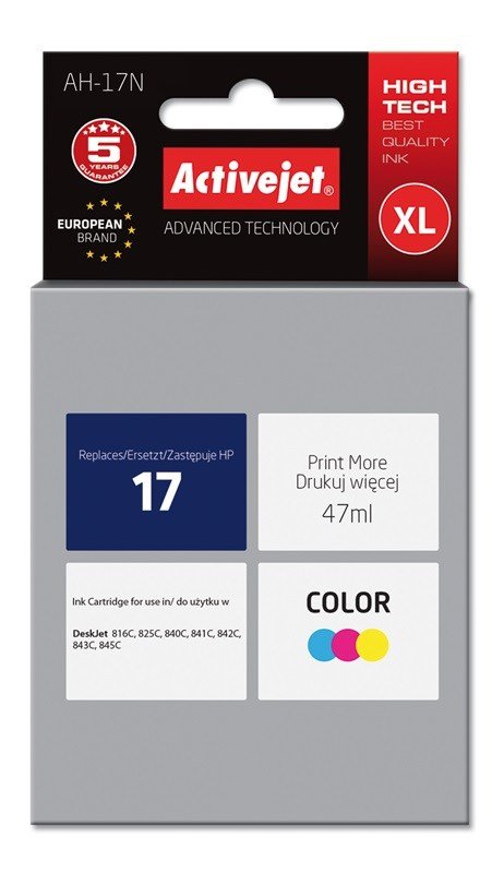 Activejet AH-17N blk (erstatning HP 17 C6625A; Supreme; 47 ml; farve) #1