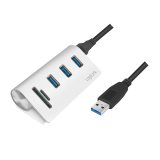 LogiLink CR0045 interface hub USB 3.2 Gen 1 (3.1 Gen 1) Type-A 5000 Mbit/s S�lv #1