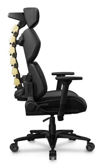 COUGAR Terminator Elite Gold PC gamingstol Polstret s�de Sort, Guld #3