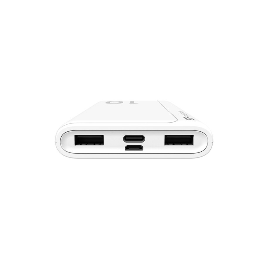 SILICON POWER GP15 Powerbank Eksternt batteri 10000 mAh 2x USB 2.1A (SP10KMAPBKGP150W) Hvid #3